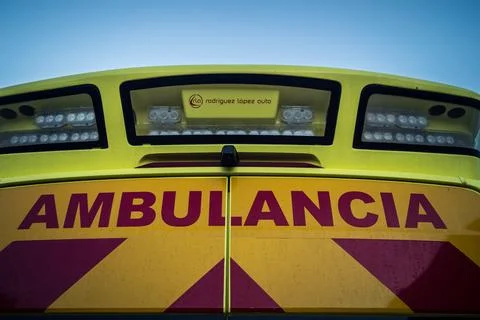 Ambulance in the streets of Carmona 写真素材