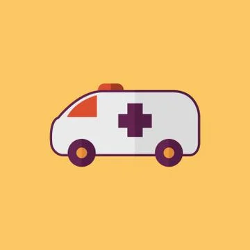 Ambulance. Transportation Flat Icon Illustrazione stock