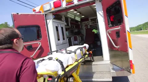 Ambulance Unloading 스톡 동영상 50621070