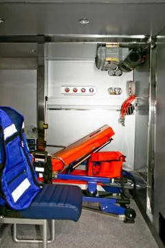 Ambulance van back Foto stock
