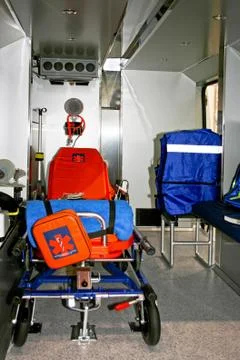 Ambulance van inside Stock Photos