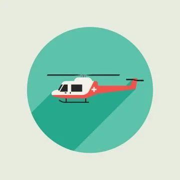 Ambulance vector helicopter Stock Illustration