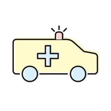 Ambulance vector icon Stock Illustration
