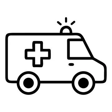 Ambulance vector icon. Stock Illustration