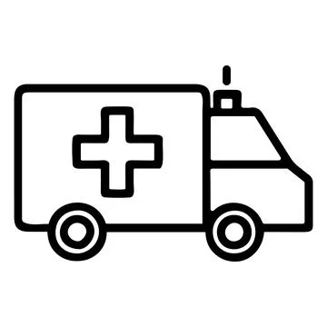Ambulance vector icon. Stock Illustration