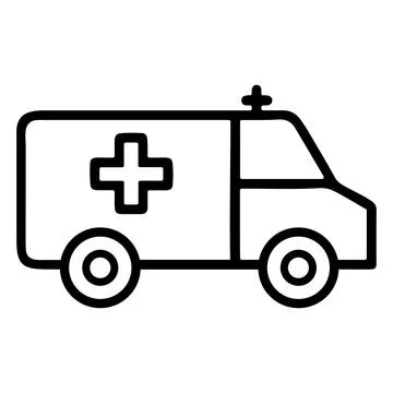Ambulance vector icon. Stock Illustration