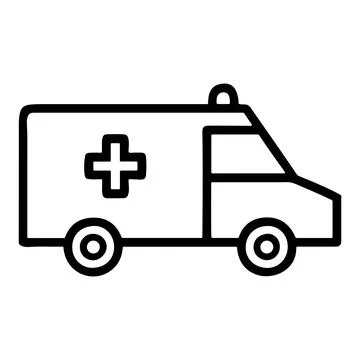 Ambulance vector icon. Stock Illustration