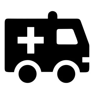 Ambulance vector icon. Illustrazione stock