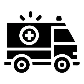 Ambulance vector icon. Illustrazione stock