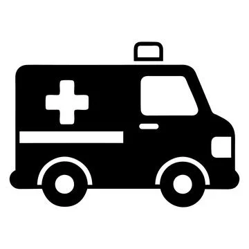 Ambulance vector icon. Illustrazione stock
