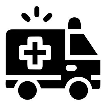 Ambulance vector icon. Stock Illustration