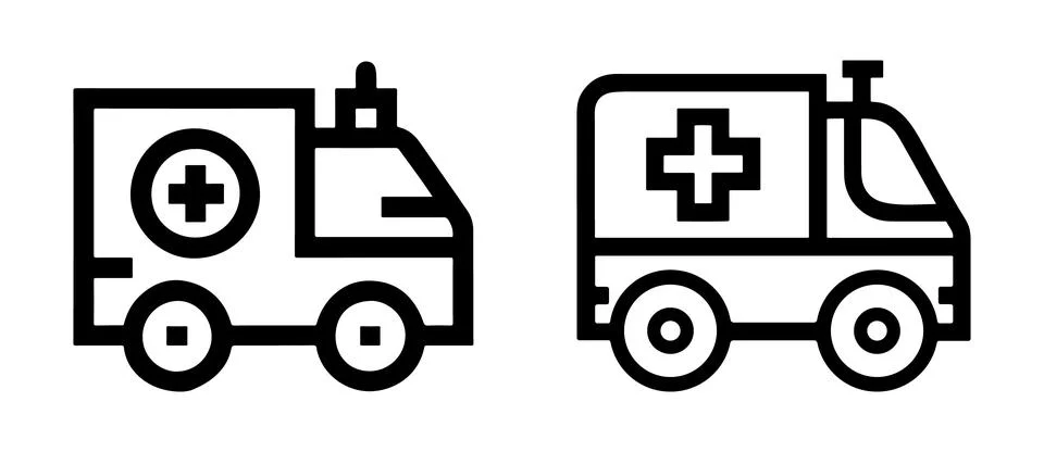 Ambulance vector icon. Illustrazione stock