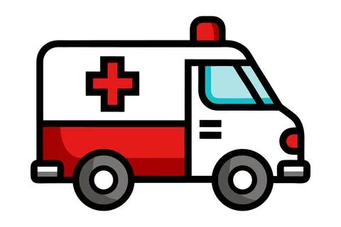 Ambulance vector icon illustration. Stock Illustration