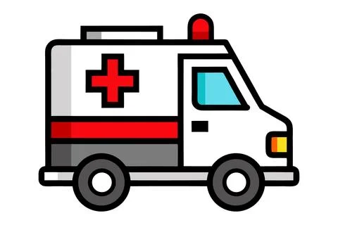 Ambulance vector icon illustration. Illustrazione stock