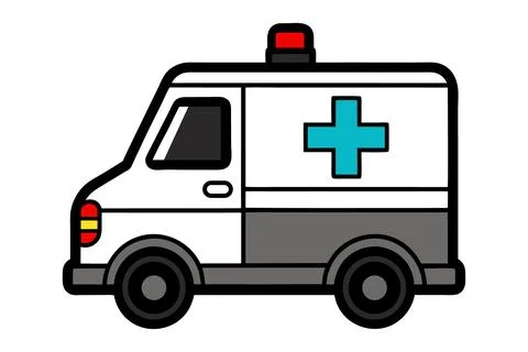 Ambulance vector icon illustration. Illustrazione stock