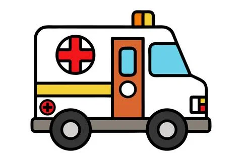 Ambulance vector icon illustration. Stock Illustration