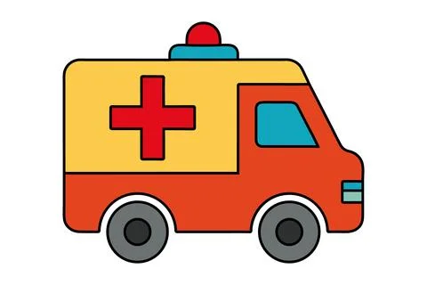 Ambulance vector icon illustration. Stock Illustration