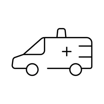 Ambulance vector icon representing emergency medical transport Stock Illustration