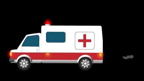 Ambulance Vehicle Cartoon | Stock Video | Pond5