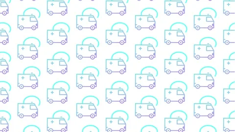 Ambulance White Animated Loop Background 4K Stock Footage 217257616