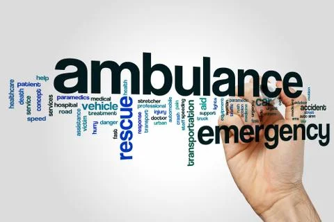 Ambulance word cloud concept Stock Illustration