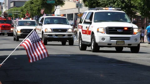 Ambulances at Parade HD Video stock 59641144