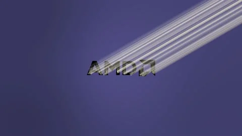 AMD Logo Light Reveal Stock Footage 157698292