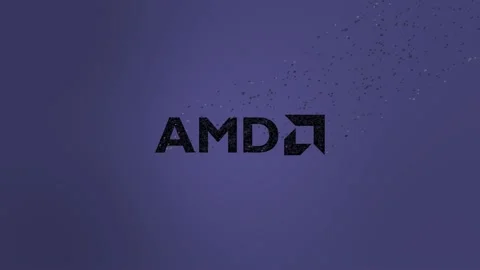 AMD Logo Wind Dissolve Video stock 157698940