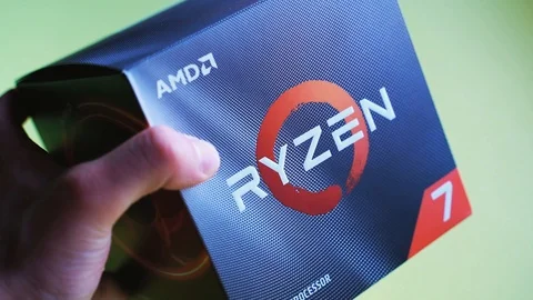 AMD Ryzen 3700x processor box. New Zen 2, Ryzen 3000 processor. Video stock 113567638