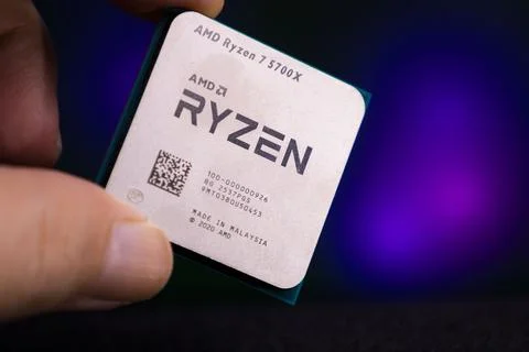 Amd ryzen 5700x cpu processor for high-performance computing Stockfoto's