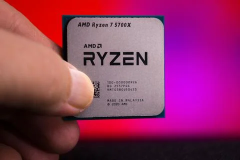 Amd ryzen 5700x processor cpu for high-performance computing Stockfoto's