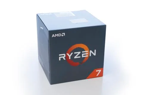 AMD Ryzen 7 CPU with original packing Stock Photos
