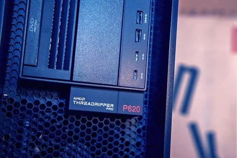 AMD Threadripper Pro front panel 库存照片