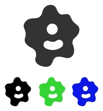 Ameba Flat Vector Icon Illustrazione stock