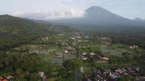 Amed volcano landscape Stock Footage 330027341