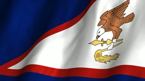 Ameican Samoa Waving Flag Stock Footage 12235970