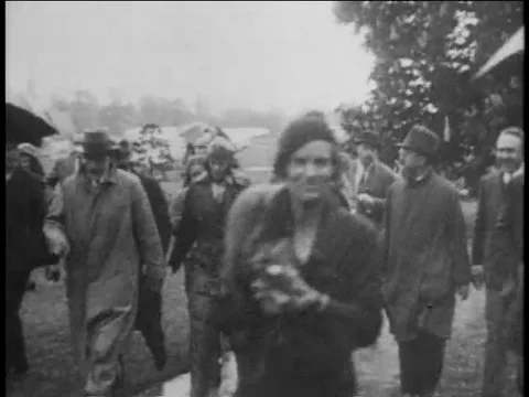 Amelia Earhart completes transatlantic flight 1932 Stock Footage 79593072