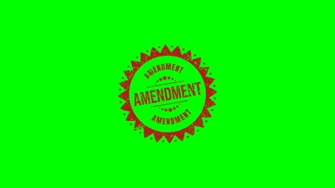 Amendment Rubber Stamp Green Screen Stock Footage 320276388