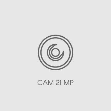 Amera lens. Flat vector icon. Simple hardware icon Stock Illustration