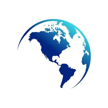 America Continent Map Globe Stock Illustration
