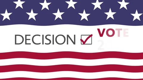 America Decision 2024 broadcast background Video stock 281247273