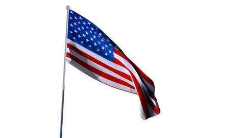 America Flag 4K. Stock Footage 90845997