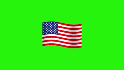 America flag animation on green screen background Видео 335257585