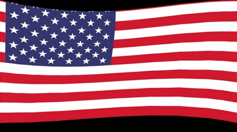 America Flag Loop HD Stock Footage 38105439