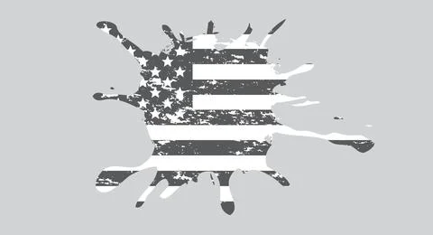 America Flags 2 Stock Illustration