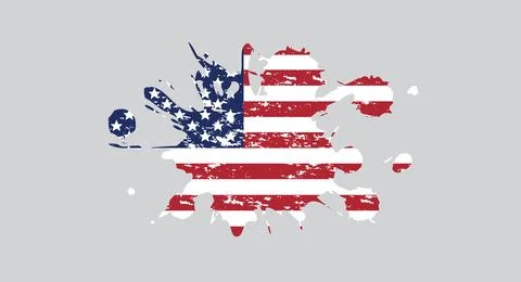 America Flags 2 Stock Illustration