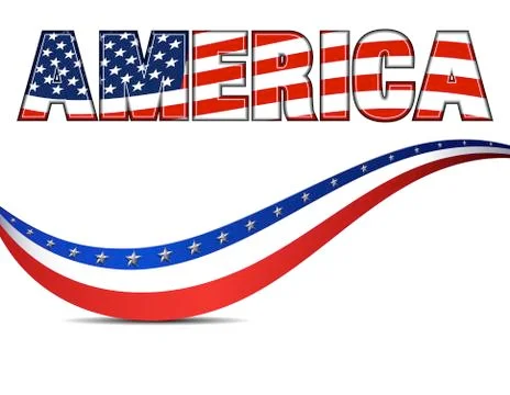 AMERICA Stock Illustration