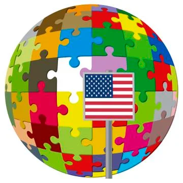 America isolated Stock Illustration