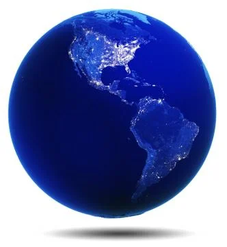 America map from space 3d rendering Illustrazione stock