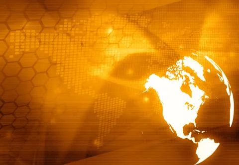 America map technology style Stock Illustration